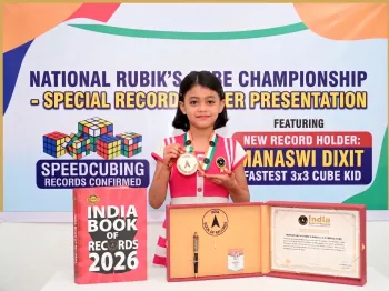 A New Prodigy: 6-Year-Old Manaswi Dixit Sets Rubik’s Cube Speed Record