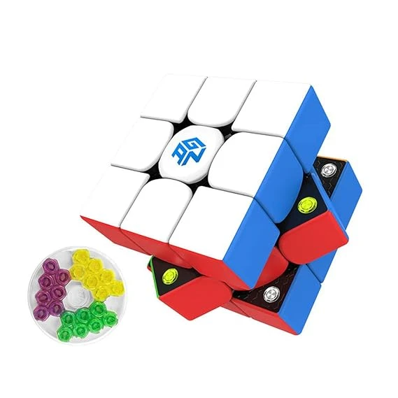 HELLOCUBE GAN 356 M 3x3 Magic Speed Cube Stickerless 3x3x3 Magnetic Cube Gans 356M(Standard Version with GES)