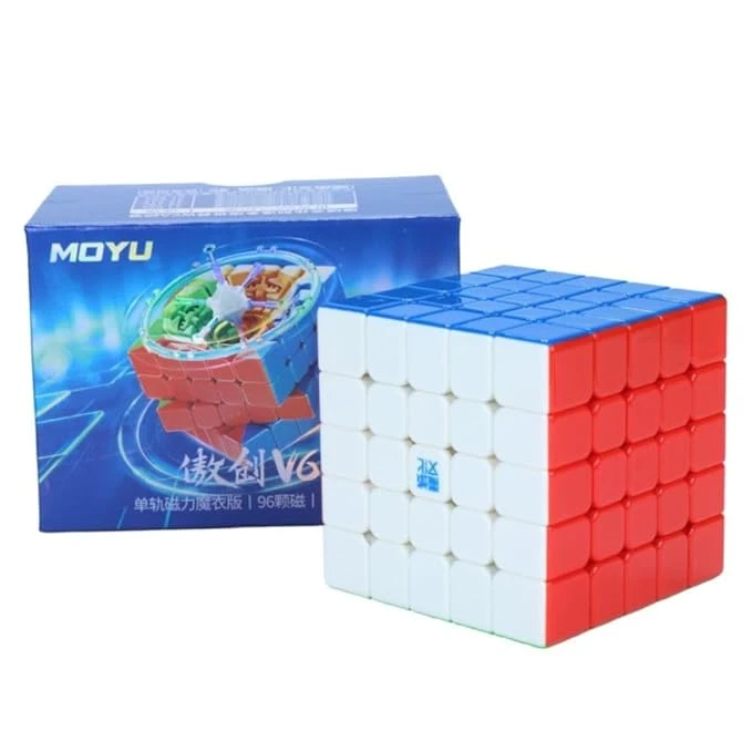 MoYu AoChuang 5x5 V6 Single-Track Magnetic Speed Cube (60.5mm) | UV Coated Glossy Puzzle with Dragon Scale Design | Top-Tier Smooth & Stable 5x5 for Speedcubing