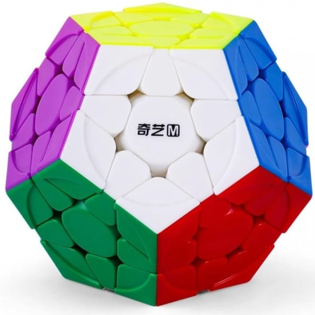 QiYi QiHeng M Megaminx Stickerless Speed Cube – Magnetic Puzzle with 120 Factory Magnets, Sculpted Grip, Anti-Stick Design & Smooth Turning – Professional Megaminx